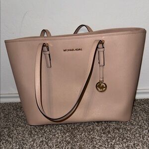 Michael Kors Beige Leather Tote